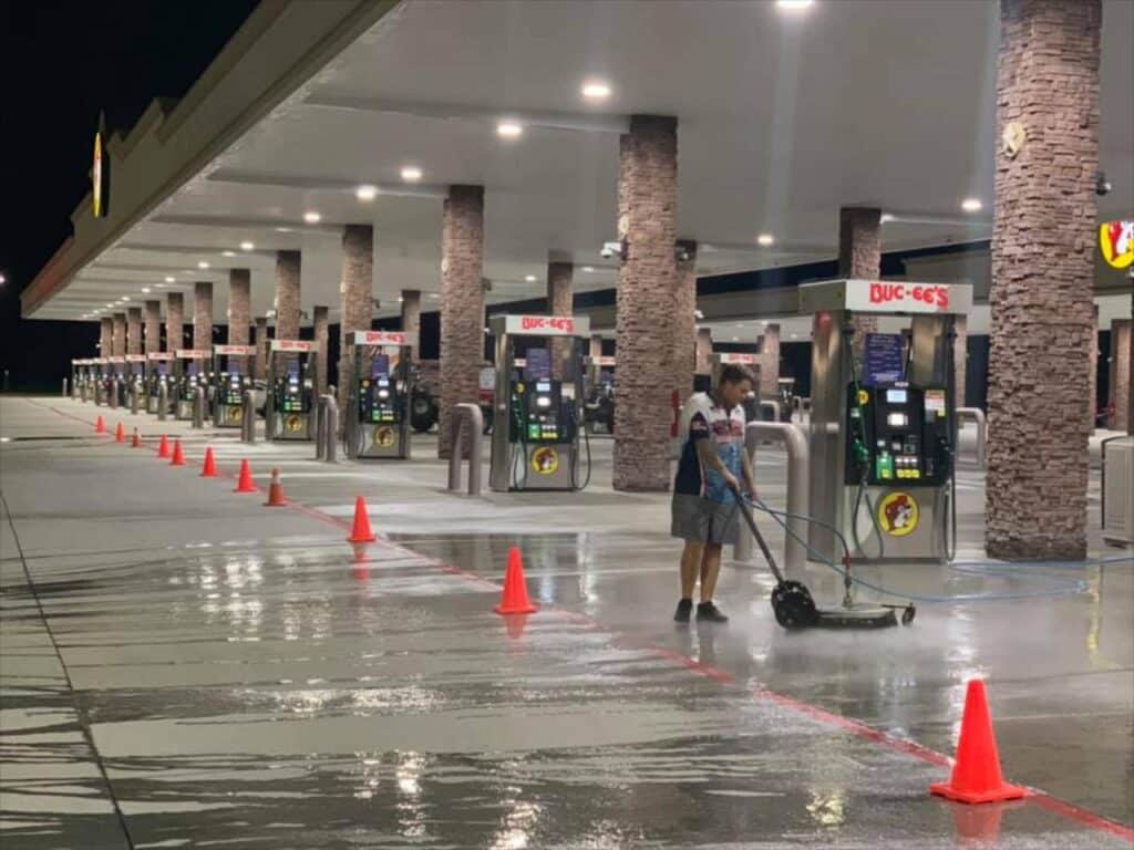 Gas Station Pressure Washing